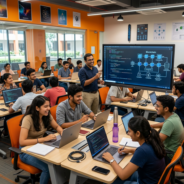 AIZU Future Tech Education - Students learning AI and blockchain