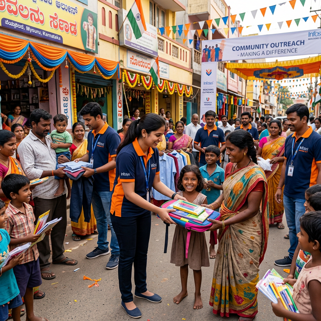 AIZU Social Welfare - Distributing supplies to families in India